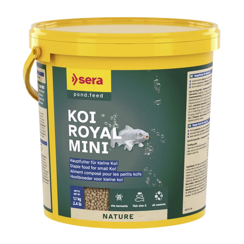 Rabatt sera Koi Royal Nature Mini 3,8 Liter Hauptfutter für kleine Koi